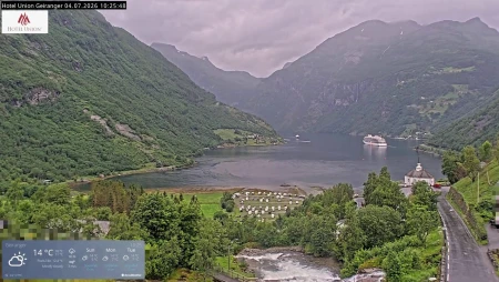 Geirangerfjord Live from Hotel Union