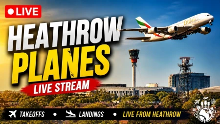 Live Plane Spotting at London Heathrow Airport